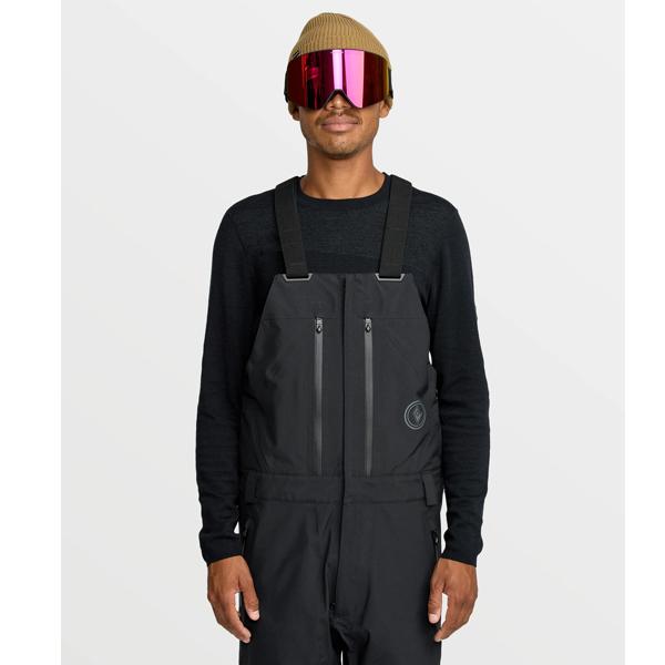 25-26 【 VOLCOM 】   ボルコム   ANYOX GORE-TEX PRO SHELL BIB     ゴアテックス プロ シェル ビブパンツ  BLACK  Mサイズ 正規販売店の画像