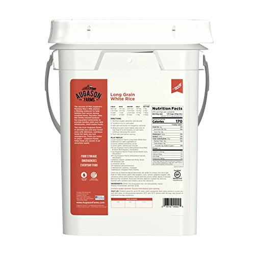 Augason Farms 長粒白米 非常用食品貯蔵 24 ポンド バケツ Augason
