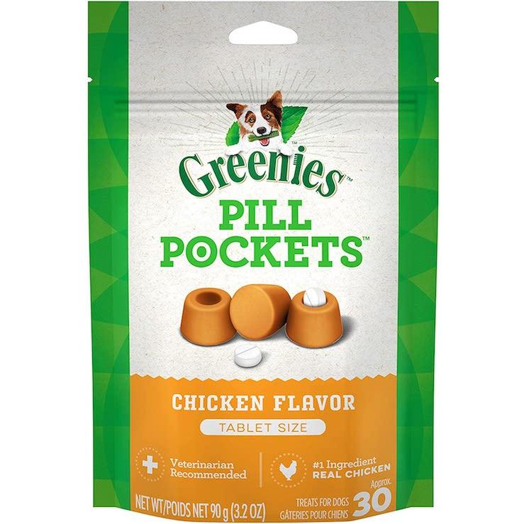 グリニーズ ピルポケット 犬用 投薬補助 タブレットサイズ チキン味 90g 約30個 ドッグフード 犬 薬 飲ませる 包む おやつ Greenies Pill Pockets