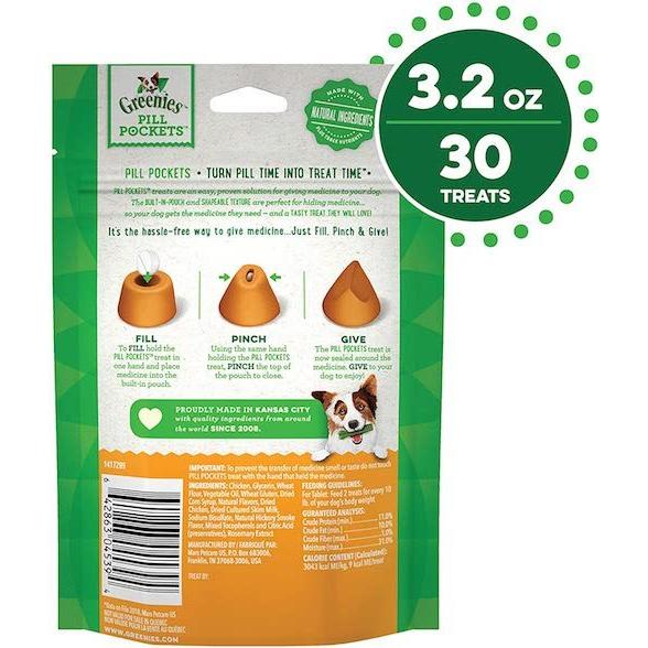 最安値挑戦 グリニーズ ピルポケット 犬用 投薬補助 タブレットサイズ チキン味 90g 約30個 ドッグフード 犬 薬 飲ませる 包む おやつ Greenies Pill Pockets Whitesforracialequity Org