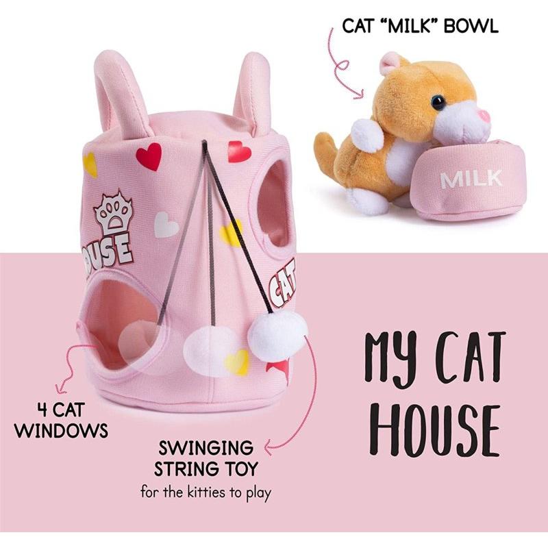 4匹の猫と猫のお家のおもちゃ Plush Creations しゃべる ぬいぐるみ メタストア ヤフー店 がお届け｜drplus｜03