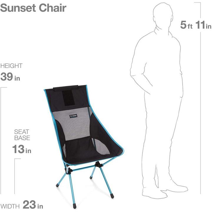 ヘリノックス 軽量 サンセットチェア ブラックブルー Helinox 折りたたみ式 キャンピング椅子 がお届メタストア ヤフー店 がお届け｜drplus｜02