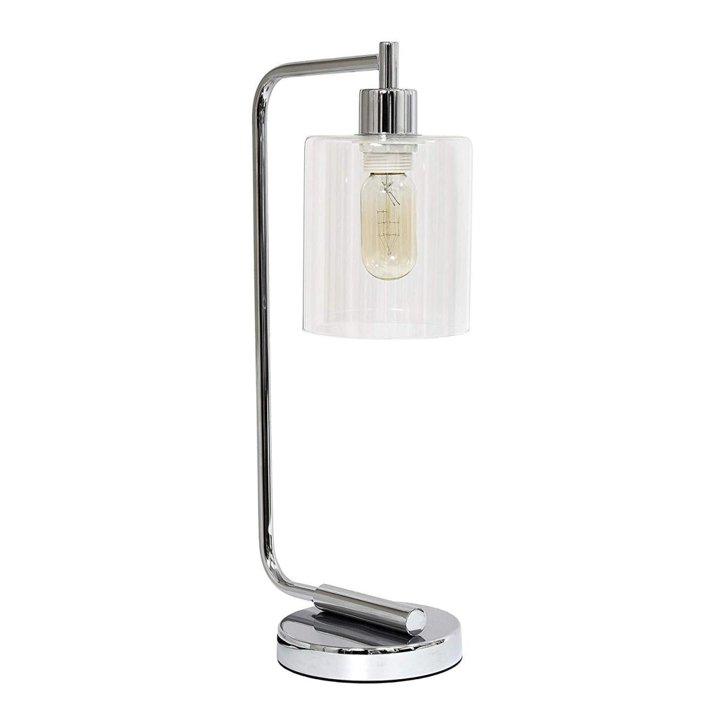 【並行輸入品】デスクランプ Simple Designs ランタン調 ガラスシェード Chrome アメリカ輸入照明 アメリカ家具 ア_1