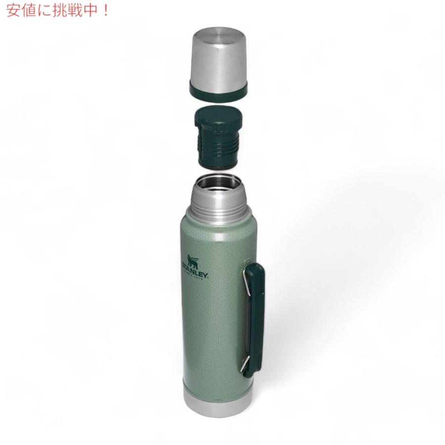 【並行輸入品】スタンレー Stanley クラシックボトル 1.1Qt （1.04リットル） ハンマートーングリーン 真空断熱 広口 BPAフリー Classic Legendary Bottleの画像