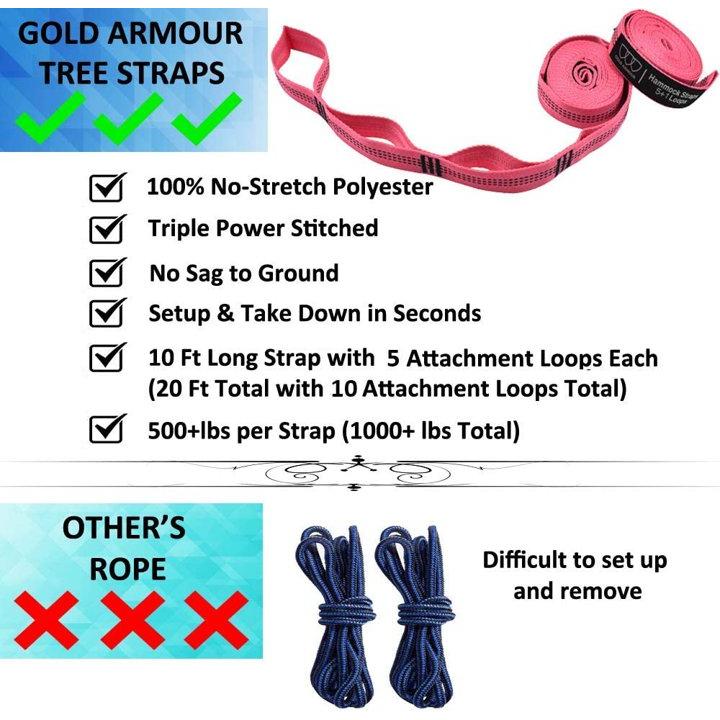 【並行輸入品】ゴールドアーマー キャンピングハンモック Gold Armour 軽量 ナイロン製 アウトドア_2