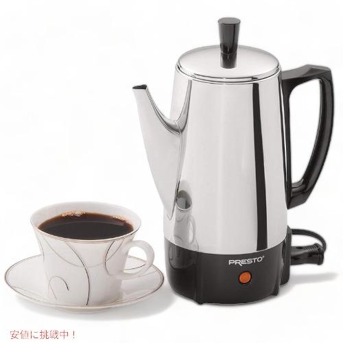 【並行輸入品】Presto プレスト ステンレス製 コーヒー パーコレーター 6カップ 02822 コーヒーメーカー Coffee Percolator |  | 01