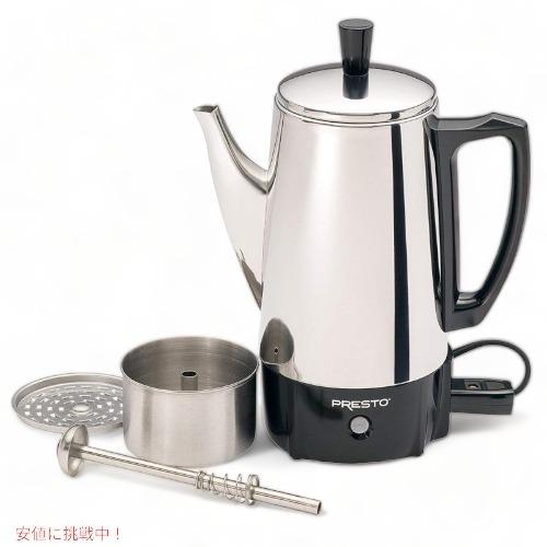 【並行輸入品】Presto プレスト ステンレス製 コーヒー パーコレーター 6カップ 02822 コーヒーメーカー Coffee Percolator |  | 02