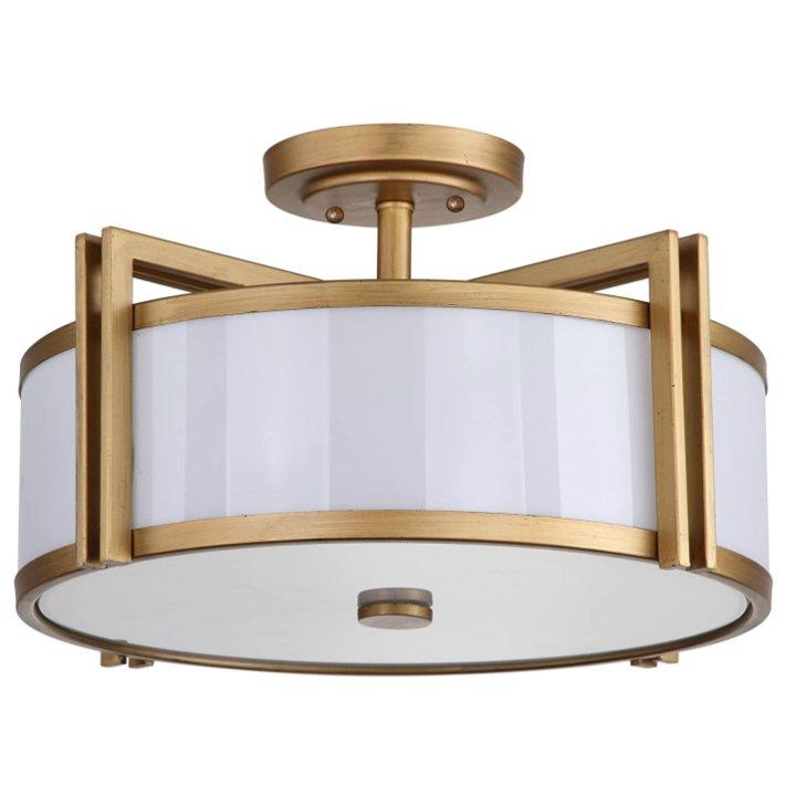 【並行輸入品】Safaviehセミフラッシュシーリングライト 天井 Antique Gold |  | 02