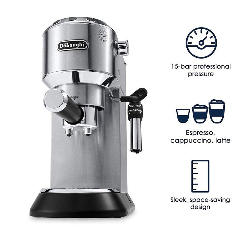デロンギ DeLonghi Dedica Deluxe エスプレッソEC685M シルバー デロンギ DeLonghi Dedica Deluxe エスプレッソEC685M シルバー