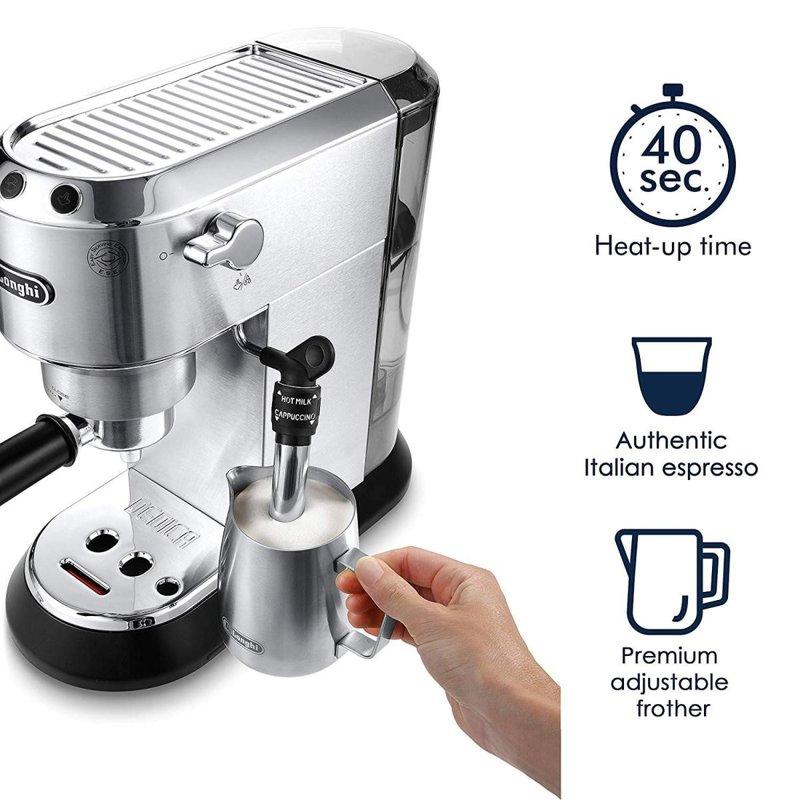 デロンギ DeLonghi Dedica Deluxe エスプレッソEC685M シルバー デロンギ DeLonghi Dedica Deluxe エスプレッソEC685M シルバー