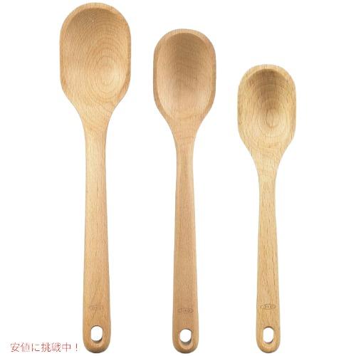 【並行輸入品】オクソー 木製 ターナー＆スプーン 6ピースセット OXO フライ返し 調理スプーンの画像