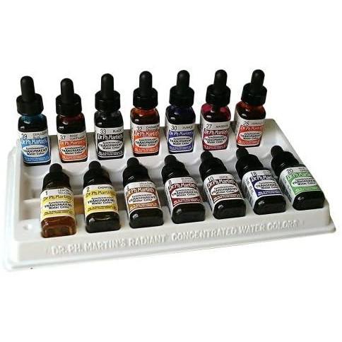 Dr. Ph. Martin's 水彩絵具 12色セット 並行輸入品】透明水彩染料セット Dr. Ph. Martin's 15ml14点セット