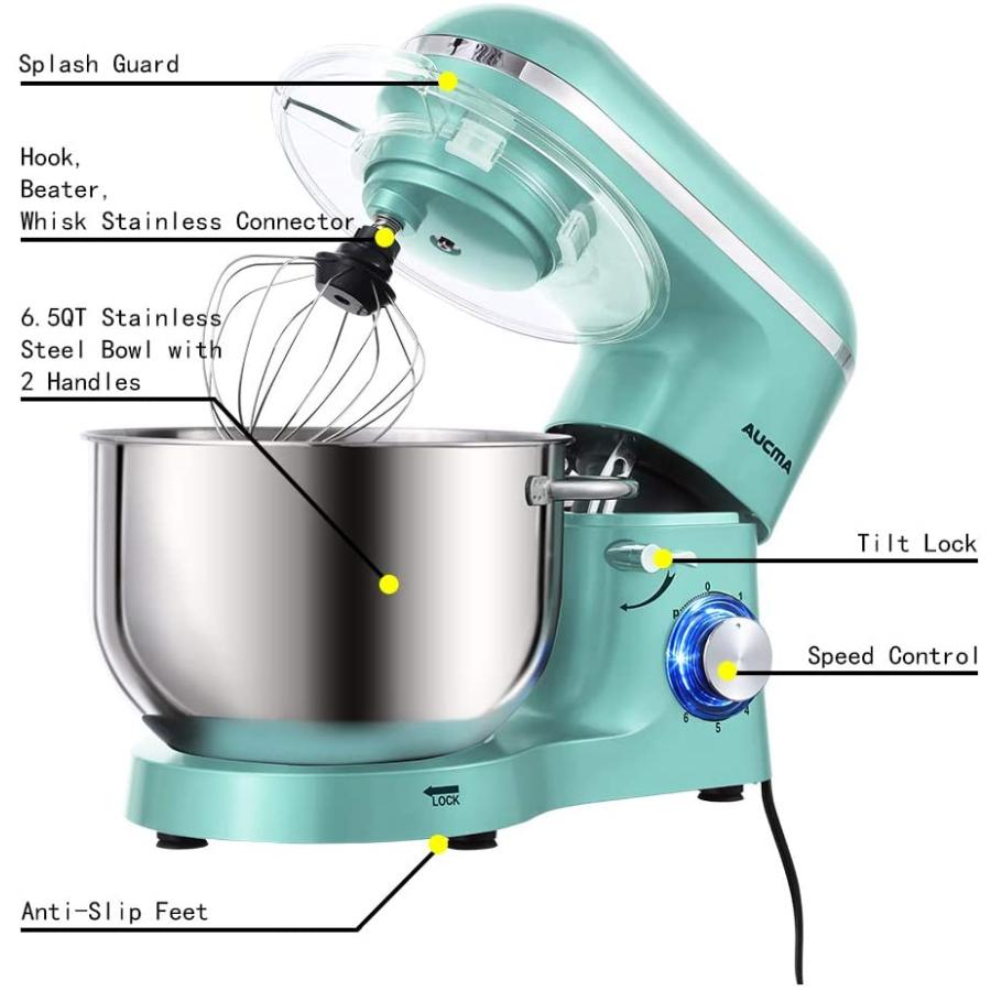 並行輸入品】オークマ キッチン電動スタンドミキサー Aucma 660W 6速