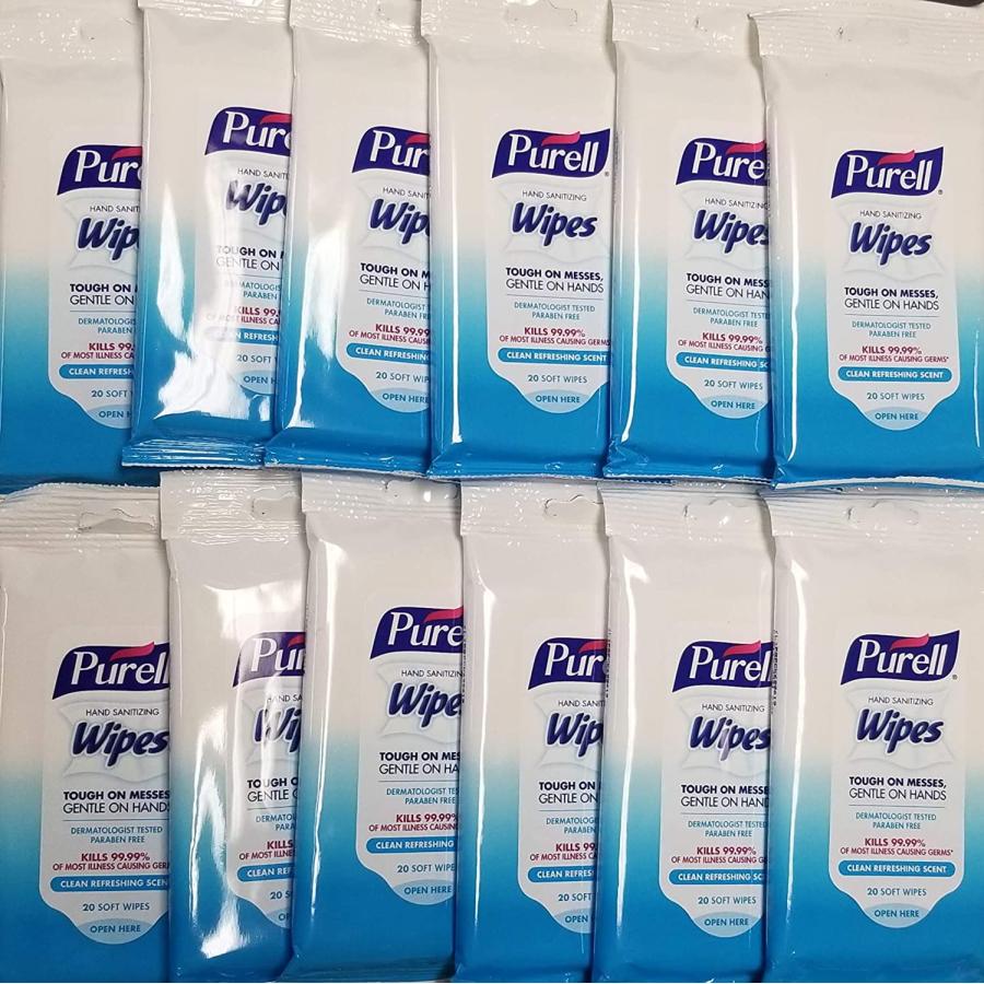 【並行輸入品】ピュレル PURELL 除菌ウェットティッシュ 20枚x12個 PURELL 9124-09-EC 除菌 が | 