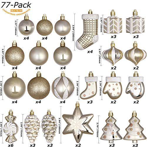 【並行輸入品】クリスマスツリー ボールオーナメントセット ゴールデン 119ピース Ogrmar クリスマス装飾品_2