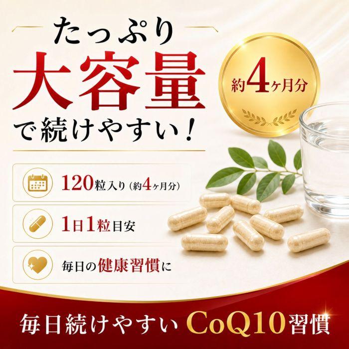 並行輸入品】高吸収コエンザイムCoQ10 - Coenzyme Q10 120カプセル お