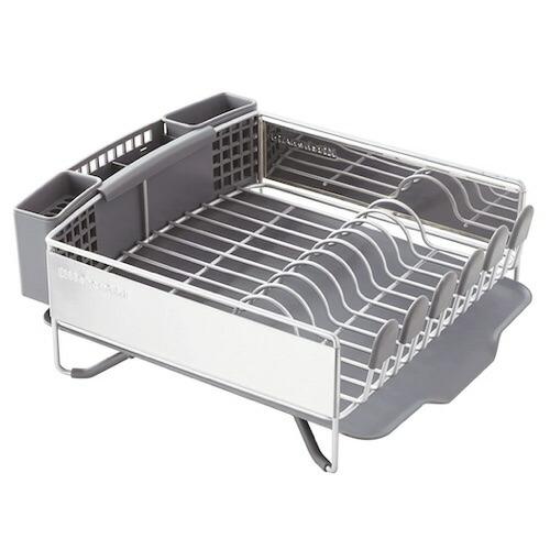 KitchenAid Compact Stainless Steel Dish Rack, Gray / キッチンエイド コンパクト 水切りラック 9128305msyメタストア ヤフー店