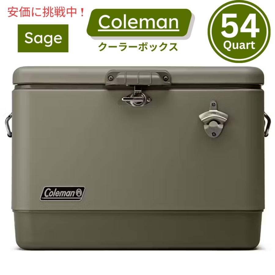 並行輸入品】Coleman Reunion 54 Quart Ice Steel Belt Matte Cooler 