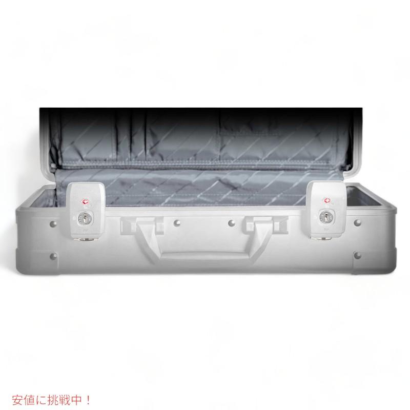 【並行輸入品】アルウム ビジネス アタッシュ ハードサイド ビジネスケース  ALEON Aluminum Business Attache Hardside Business Briefcase 17 inches Platinumの画像