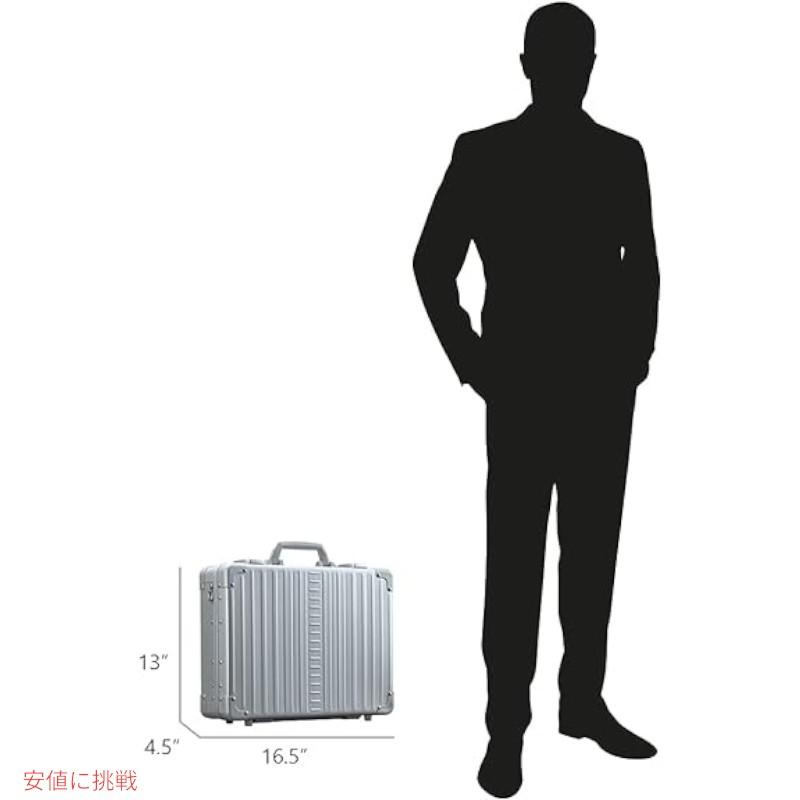 【並行輸入品】アルウム ビジネス アタッシュ ハードサイド ビジネスケース  ALEON Aluminum Business Attache Hardside Business Briefcase 17 inches Platinumの画像