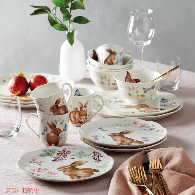 【並行輸入品】Lenox レノックス 894154 バタフライメドウ バニー マグ 4個セット 894154 Butterfly Meadow Bunny Mugs 2.25cmの画像