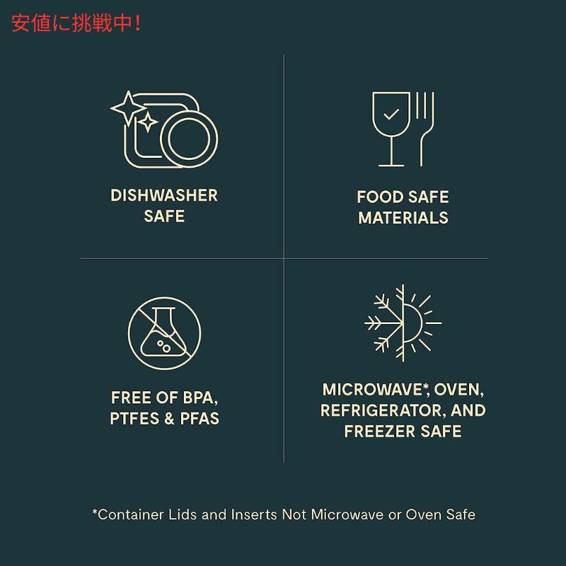 【並行輸入品】Caraway キャラウェイ ノンスティック 4.4 Cup Food Container Ceramic Coated Cream 食品容器 セラミック コーティング クリームの画像