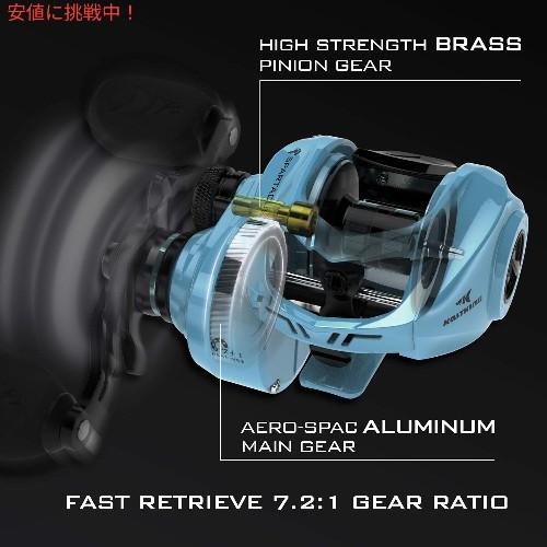【並行輸入品】KastKing カストキングSpartacus II Baitcasting Fishing ReelスパルタカスII ベイトキャスティング リール Spindrift -Right Handの画像