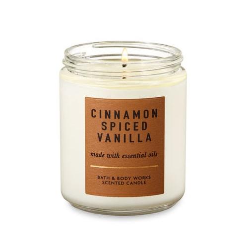 【並行輸入品】バス&ボディワークス アロマキャンドル シナモンスパイスバニラ 198g Bath&Body Works Candle Cinnamon Spice Vanilla 7oz | 