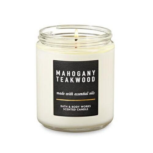 【並行輸入品】バス&ボディワークス アロマキャンドル マホガニーチークウッド 198g Bath&Body Works Candle Mahogany Teakwood 7oz | 