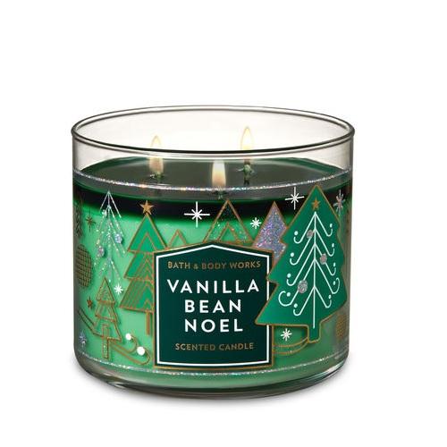 バスアンドボディワークス ☆クリスマス限定☆ Bath&Body Works VANILLA BEAN NOEL 3Wick Candle