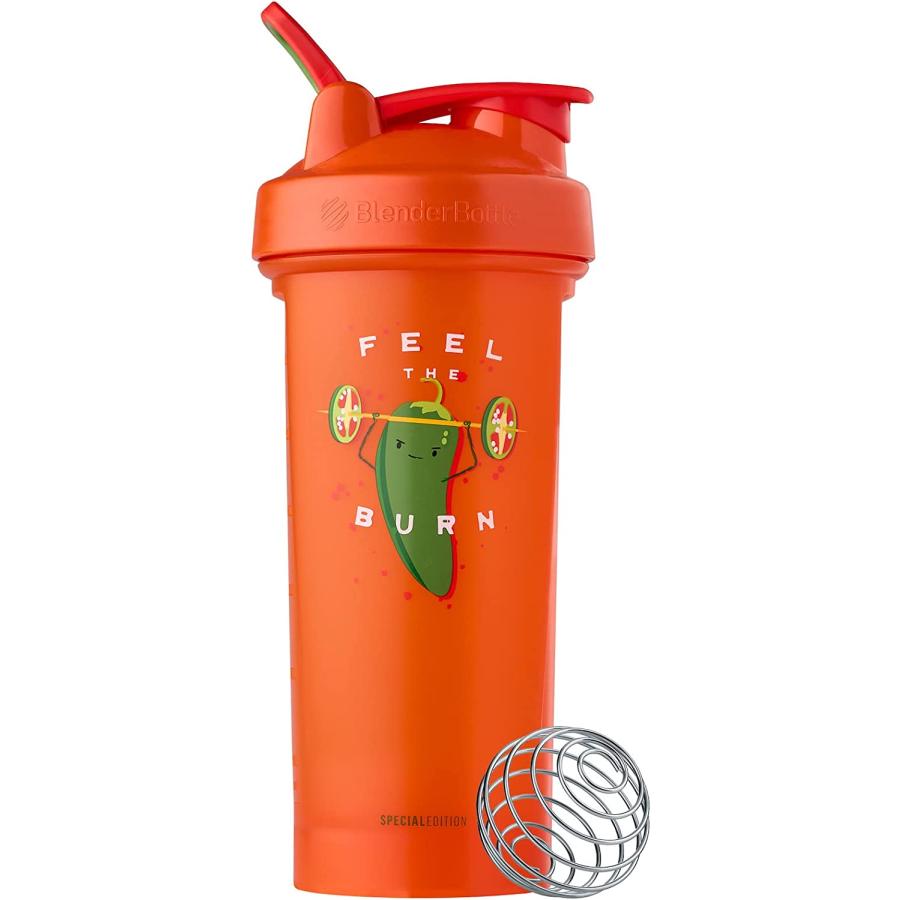 【並行輸入品】Blender Bottle Just for Fun クラシック V2 シェーカー ブレンダーボトル Feel The Burn 28 oz | 