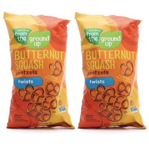 【並行輸入品】[2袋セット] From the Ground Up Butternut Squash Pretzel Twists - 4.5oz/ バターナッツ スクアッシュ プレッツェル ツイスト 128g | 