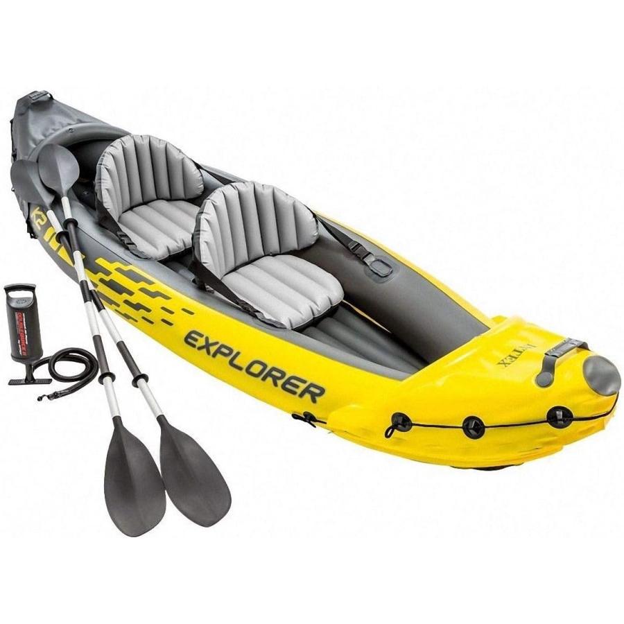 並行輸入品】Intex Explorer K2 イエロー 2 人用インフレータブル 
