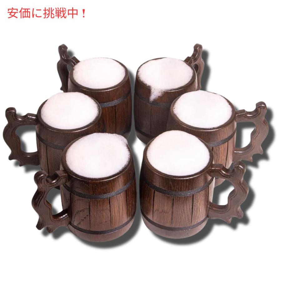 【並行輸入品】Set of 6 Handmade Wooden Beer Mug Eco Friendly 6個入りの手作り木製ビールマグ　エコフレンドリー_3