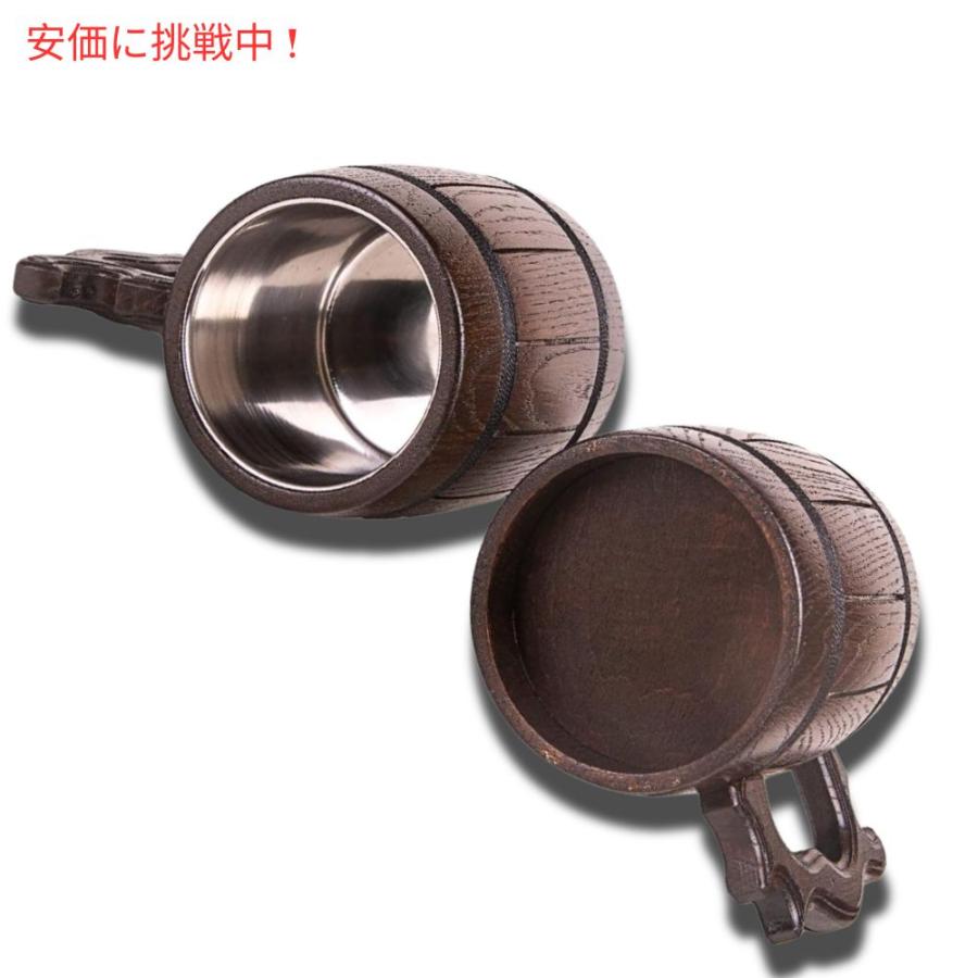 【並行輸入品】Set of 6 Handmade Wooden Beer Mug Eco Friendly 6個入りの手作り木製ビールマグ　エコフレンドリー_4