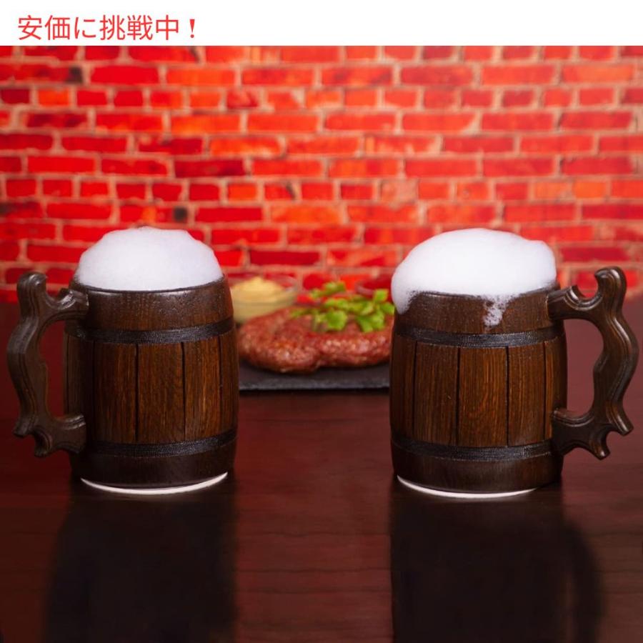 【並行輸入品】Set of 6 Handmade Wooden Beer Mug Eco Friendly 6個入りの手作り木製ビールマグ　エコフレンドリー_6