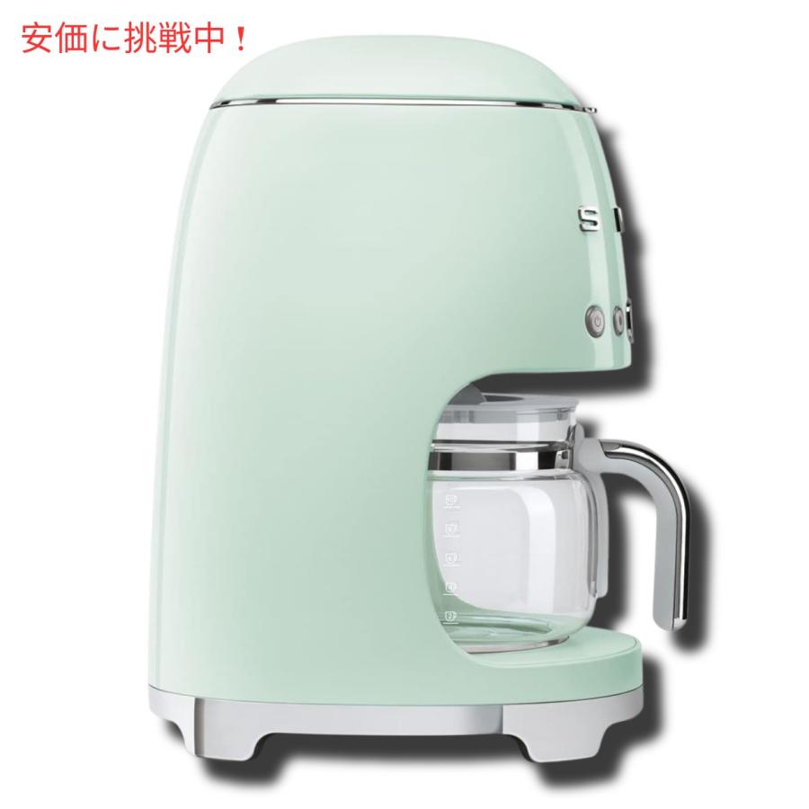 【並行輸入品】スメッグ コーヒーメーカー SMEG レトロデザイン ドリップフィルター 10カップ パステルグリーン Retro Style Drip Filter Coffee Machineの画像