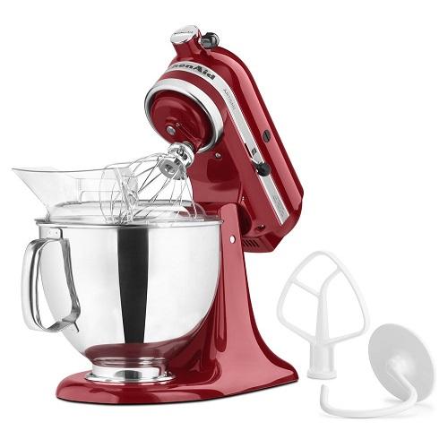 【並行輸入品】キッチンエイド KSM150PSER ティルトヘッド ミキサー 5 Quart レッド KitchenAid Artisan Tilt-Head Stand Mixer with Pouring Shield |  | 01