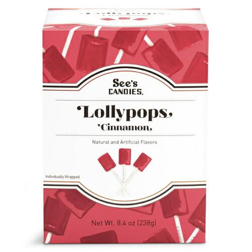 See's Candies Cinnamon Lollypops 8.4oz 500859 / シーズキャンディ シナモン ロリポップ