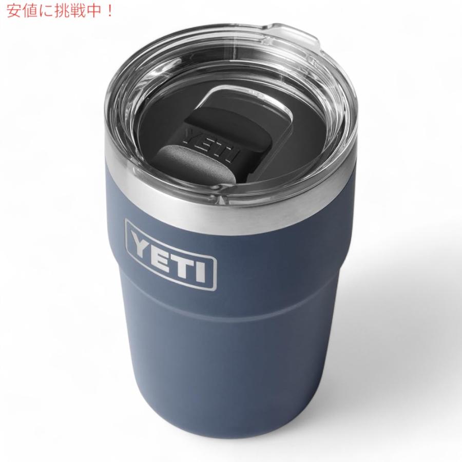 【並行輸入品】YETI イエティ ランブラー 16oz スタッカブルカップ マグスライダー蓋 473ml ネイビー Rambler 16 oz ...