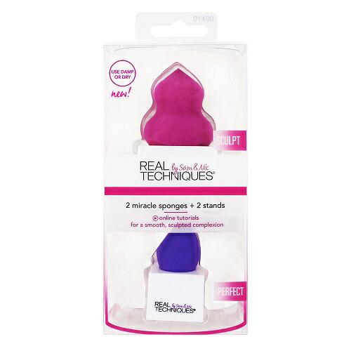 【並行輸入品】Real Techniques 2 Miracle Sponges リアルテクニクス ミラクルスポンジ 2個 スタンド付き！ | 