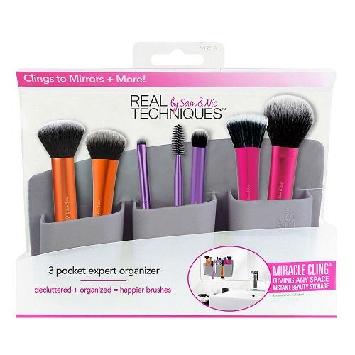 【並行輸入品】Real Techniques 3 POCKET EXPERT ORGANIZER Grey リアルテクニクス 3ポケット エキスパート オーガナイザー グレー *ブラシは付属しません | 