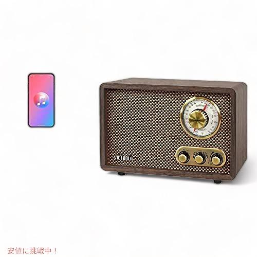 並行輸入品】レトロウッドBluetooth FM/AMラジオ、ロータリーダイヤル