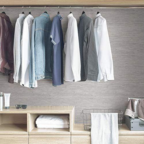 【並行輸入品】NuWallpaper NUS3340チベットグラスクロスSSilverピール＆スティック壁紙、メタリック |  | 03