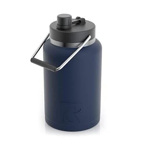RTIC ハンドル付きジャグ、ハーフガロン、ネイビーマット、大型ダブル