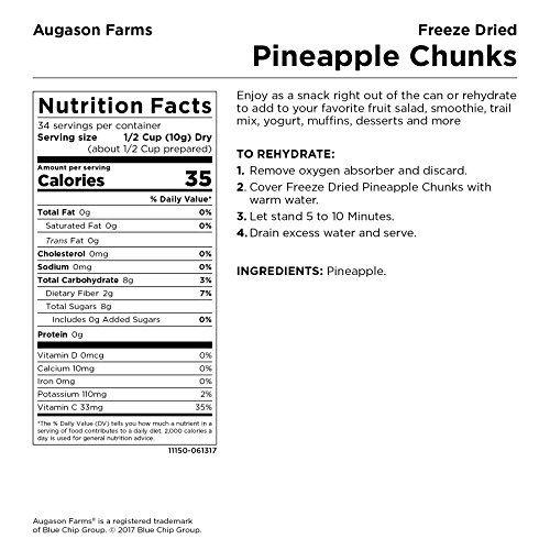 Augason Farms フリーズドライパイナップル 12 oz No. 10 Can ry23011518msyメタストア ヤフー店