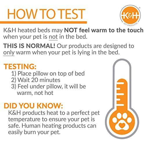 【並行輸入品】K＆Hペットプロダクトサーモキティファッションスプラッシュ加熱ペットベッドラージブルー16 \"x 22\"" 7W"_6
