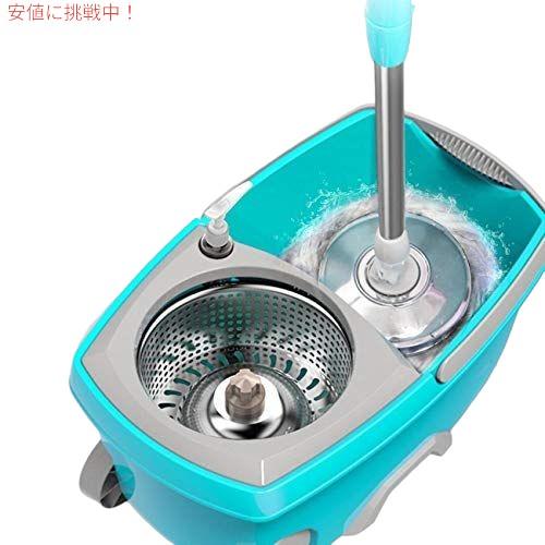 【並行輸入品】Tsmine　スピンモップバケットシステムステンレススチールデラックス_1