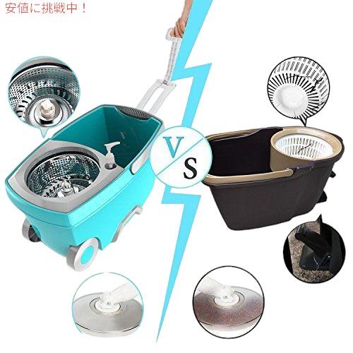 【並行輸入品】Tsmine　スピンモップバケットシステムステンレススチールデラックス_2