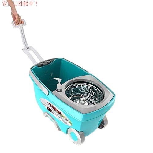 【並行輸入品】Tsmine　スピンモップバケットシステムステンレススチールデラックス_4
